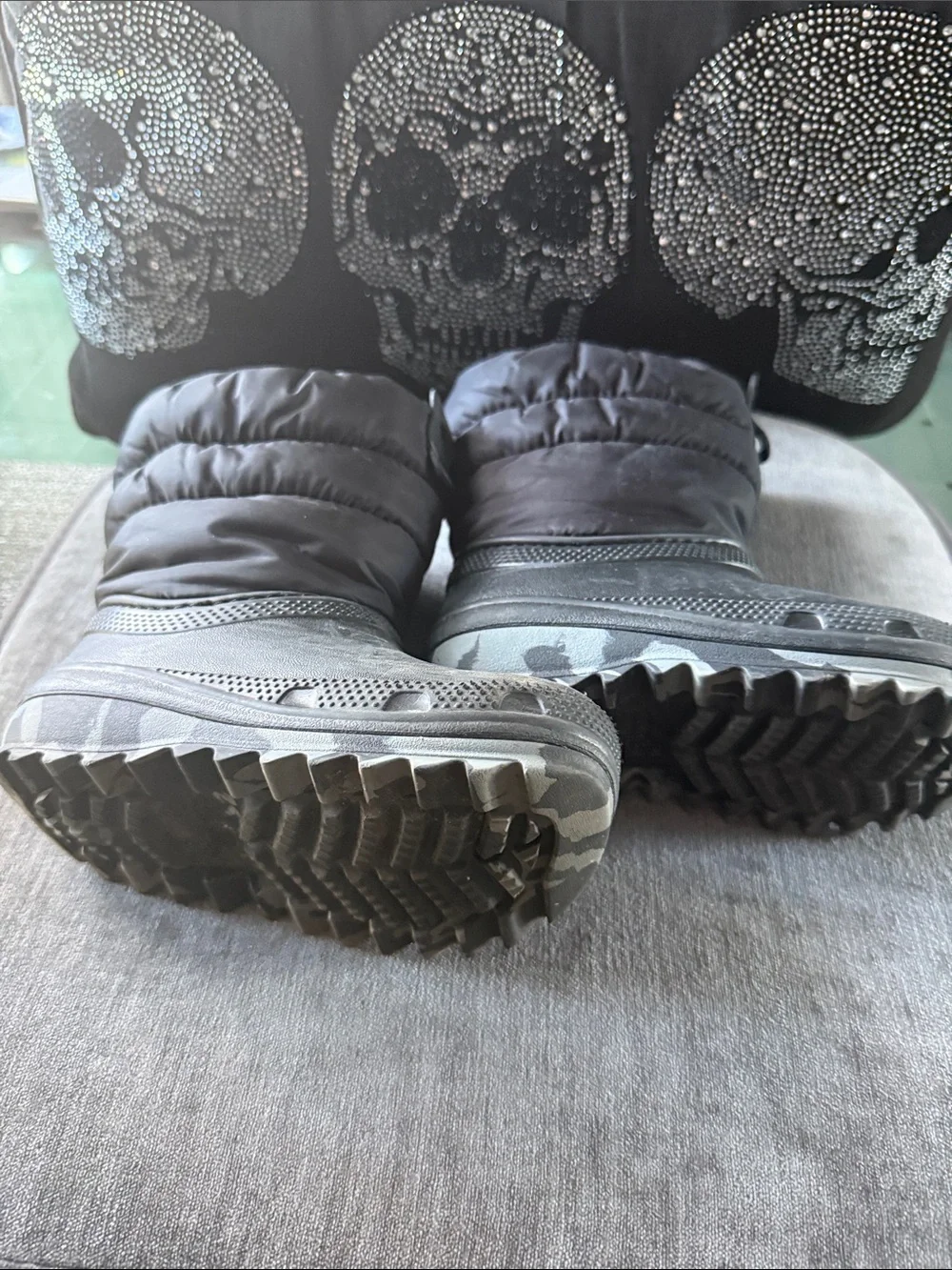 CROCS Black Puffer Clog Boots